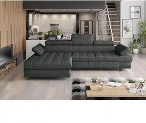Coltar extensibil SELVA MINI, sezlong stanga, stofa gri - Rosario 456,