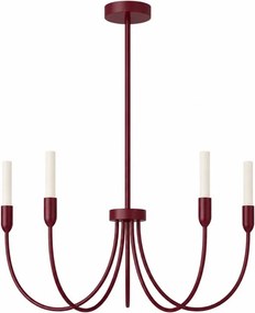 Candelabru cu 5 brate AUGUSTINE burgundy