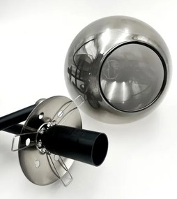 Brilagi - Lustră aplicată MALIVA 3xE14/15W/230V crom mat/sticlă fumurie