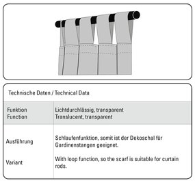 Perdea albă 245x140 cm Voile - Gardinia
