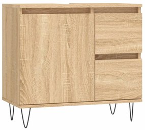 831607 vidaXL Dulap de baie, stejar sonoma, 65x33x60 cm, lemn prelucrat