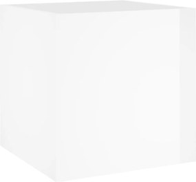 vidaXL Jardinieră cutie, alb extralucios, 40x40x40 cm, lemn compozit