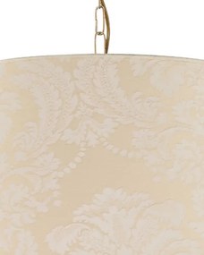 Brilagi - Candelabru suspendat pe lanț SONIA 3xE27/15W/230V Ø 56 cm crem cu patină