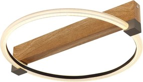 Plafoniera LED metal cu efect de lemn FLETCHER