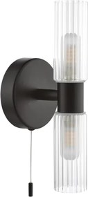 Där Lighting BOL0922 - Aplica de perete pentru baie BOLTON 2xG9/5W/230V IP44 neagră