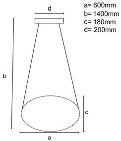 Lustră LED dimabilă pe cablu LED/70W/230V 3000-6500K d. 60 cm crom + telecomandă