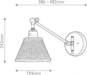 Hinkley ARTI - Aplică de perete cu spot HK-ARTI-1W-HB-NR, 1xE27/60W/230V, auriu/maro
