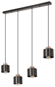 Lustră neagră din metal 12x75 cm Olena – Candellux Lighting