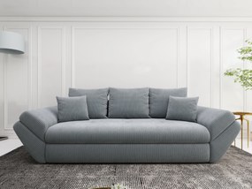 Canapea extensibilă dumonde cu ladă de depozitare si sezut confortabil din spuma high-density, Loana Zoom Grey 250x100 cm