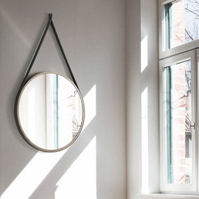 Oglinda decorativa suspendata Alline, 75cm AC-CPMR27-V36-NOGAL