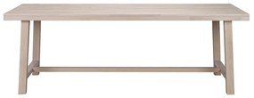 Masă de dining din lemn de stejar lăcuit Rowico Brooklyn, 220 x 95 cm, mat