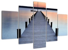 Tablou - Ponton de la Lacul Starnberger, Bavaria, Germania (150x105 cm)