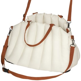 PawHut Scaun Auto pentru Câini Mici cu Lesă și Bază Antiderapantă, Convertibil în Geantă pentru Animale, Crem | Aosom Romania