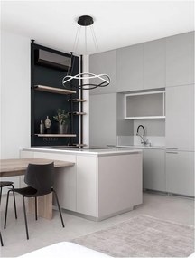 Lustra LED suspendata design modern JINAL Black 60cm