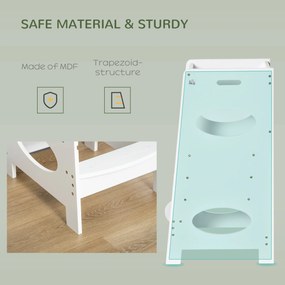 HOMCOM Turn de invatare Montessori pentru Copii, MDF, Alb | Aosom Romania