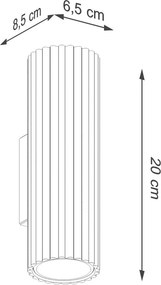 Aplică de perete taupe din metal ø 6,5 cm Gleam – Sollux
