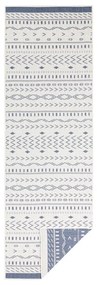 Covor adecvat pentru exterior NORTHRUGS Kuba, 80 x 250 cm, albastru-crem