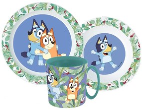 Bluey Leaves set de vase, set de plastic micro cu cană 265 ml
