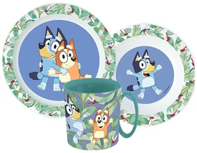 Bluey Leaves set de vase, set de plastic micro cu cană 265 ml