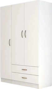 Dulap GRD0501, alb, PAL melaminat, cu 3 usi si 2 sertare, 120x47x182 c