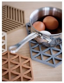 Suport din silicon pentru oale fierbinți Zone Triangles, gri deschis