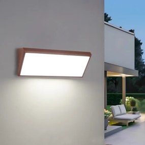 Brilagi - Lampă LED de perete pentru exterior cu senzor TRIANGLE, 42W, 230V, maro, IP65