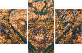 Tablou - Râu în formă de inimă (90x60 cm)