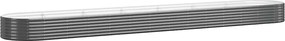 vidaXL Strat înălțat grădină 544x100x36 cm oțel galvanizat