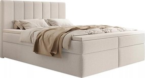 Pat continental cu spațiu de depozitare Mareli 160x200 - bouclé bej Quelle 03