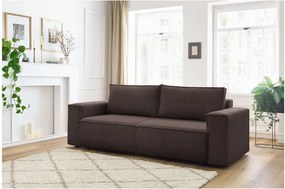 Canapea taupe extensibilă cu tapițerie din catifea reiată 245 cm Nihad – Bobochic Paris
