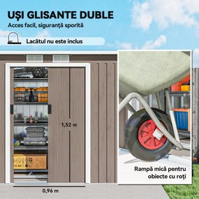 Outsunny Casuta pentru unelte de gradina, 277x130x173cm, verde | Aosom Romania