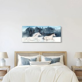 Tablou cu caii pictați (120x50 cm)