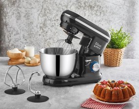 Mixer cu bol din inox ZILAN ZLN1215, 1000 W, Bol 4.5 L inox, 8 Viteze, Negru
