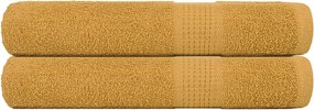 vidaXL Prosoape de saună, FROGN, 2 buc., aurii, 80x200 cm, 360 g/m²