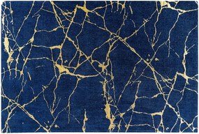 Covor albastru cu aspect de marmura MARMOR 160x240cm