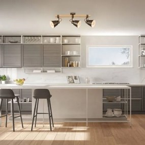 Lampă spot RETRO 3xE27/40W/230V maro