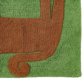 Covor pentru copii verde lavabil din bumbac 120x160 cm Animals – Ixia