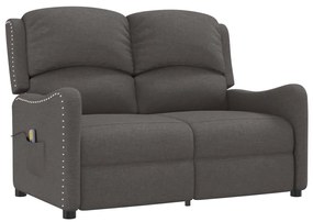3084546 vidaXL Fotoliu de masaj rabatabil cu 2 locuri, gri închis, textil