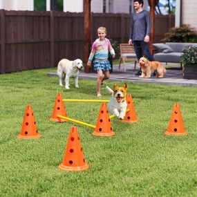 PawHut Set Agility pentru câini 3 piese echipament pentru antrenament set de obstacole cu 6 conuri 3 obstacole geantă | Aosom Romania