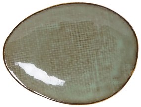 Platou Pebble din ceramica turcoaz 28x23 cm