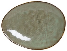 Platou Pebble din ceramica turcoaz 27.9x23 cm