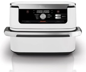 Friteuza dubla cu aer cald Ninja AF500EUWH, 10.4 L, 7 programe, Timer, Zone independente, Alb