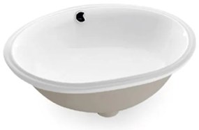 Bathco 0054 - Lavoar încastrat MODENA, 43,5 x 38,5 cm, porțelan, alb