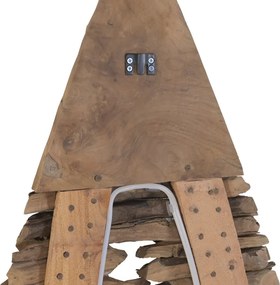 Aplică de perete din rădăcină de tec reciclat, maro, cu LED, finisaj natural, 140 x 49 x 10 cm, „Laon”
