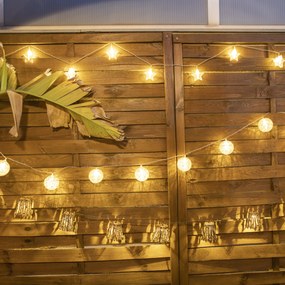 Ghirlandă lumini exterioare Crăciun 4,5m cu LED 16 lumini - Bianca