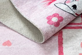JUNIOR 51828.802 covor lavabil hopscotch, balerină pentru copii anti-alunecare - roz - SECUNDAR-COTATI PRODUSUL