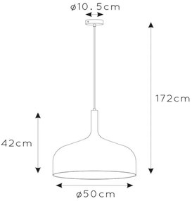 Lustră pe cablu ROZALLA 1xE27/60W/230V portocalie Lucide 30483/50/44