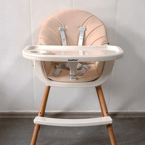 Scaun de hrănire 2 în 1 bej