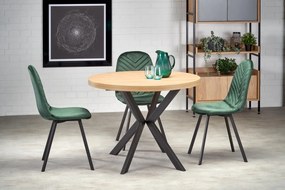 Masa extensibila Peroni stejar auriu/negru – L100-250 cm