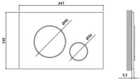 Set rezervor incastrat Alcaplast, cu clapeta de actionare crom lucios, Cersanit Opti B2